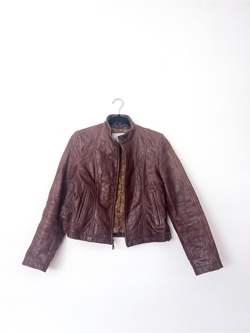 Wilsons Maxima Vintage Brown Genuine Leather Jacket
